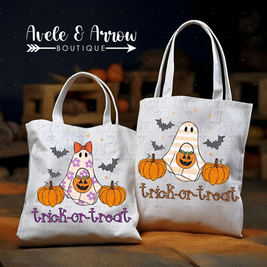 Retro Ghost Trick or Treat Bags