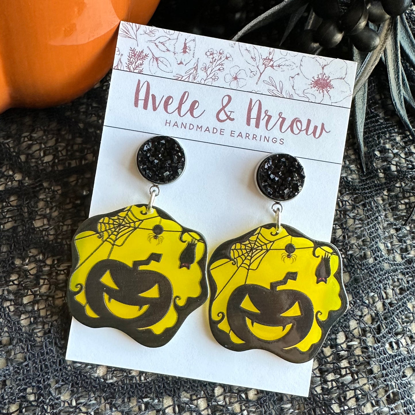 Spooky Pumpkin Earrings