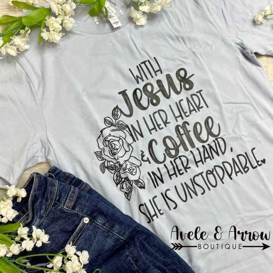With Jesus In Her Heart Graphic Tee