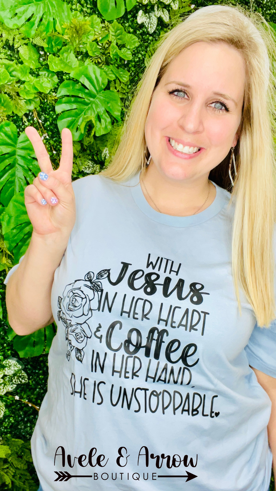 With Jesus In Her Heart Graphic Tee
