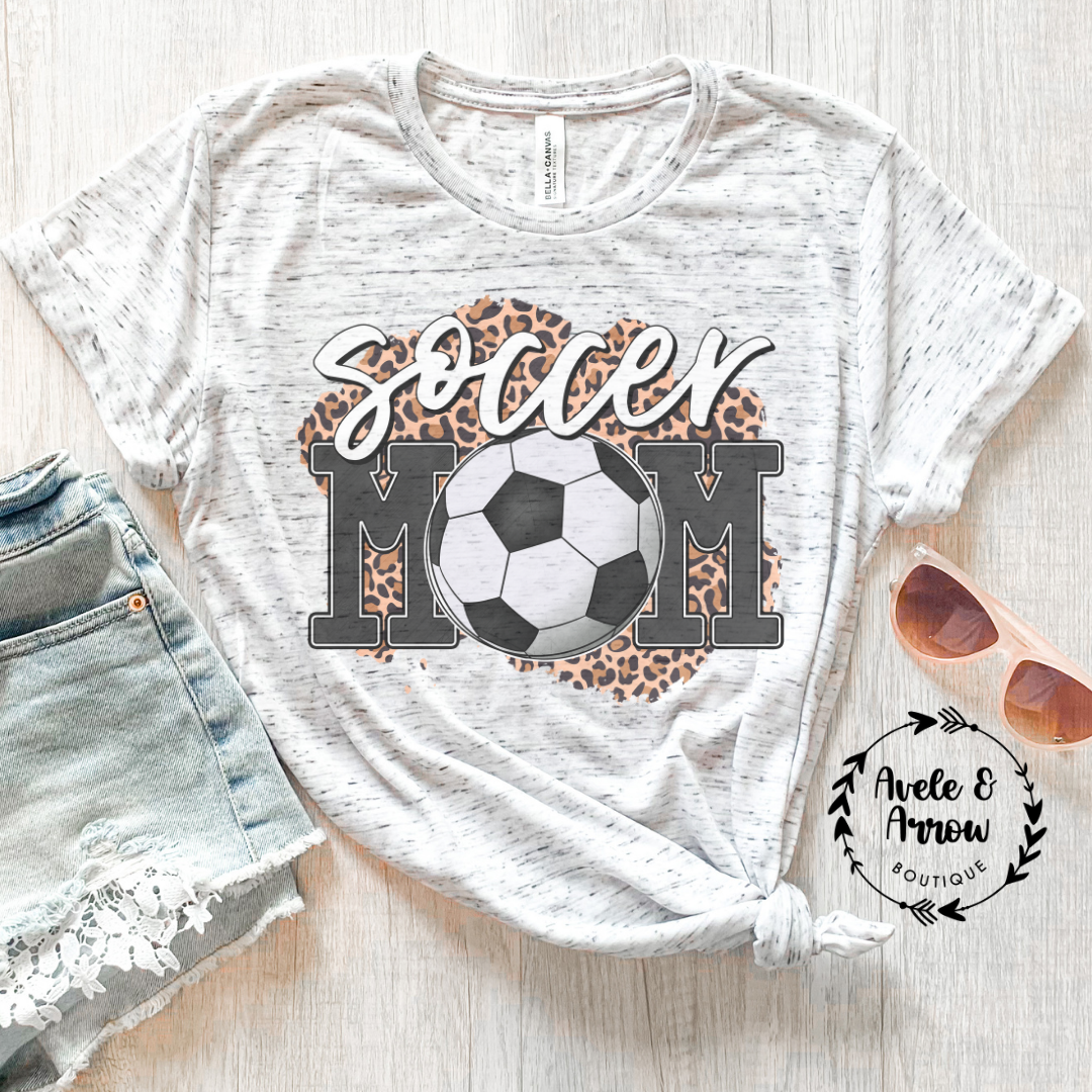 Leopard Soccer Mom Graphic Tee