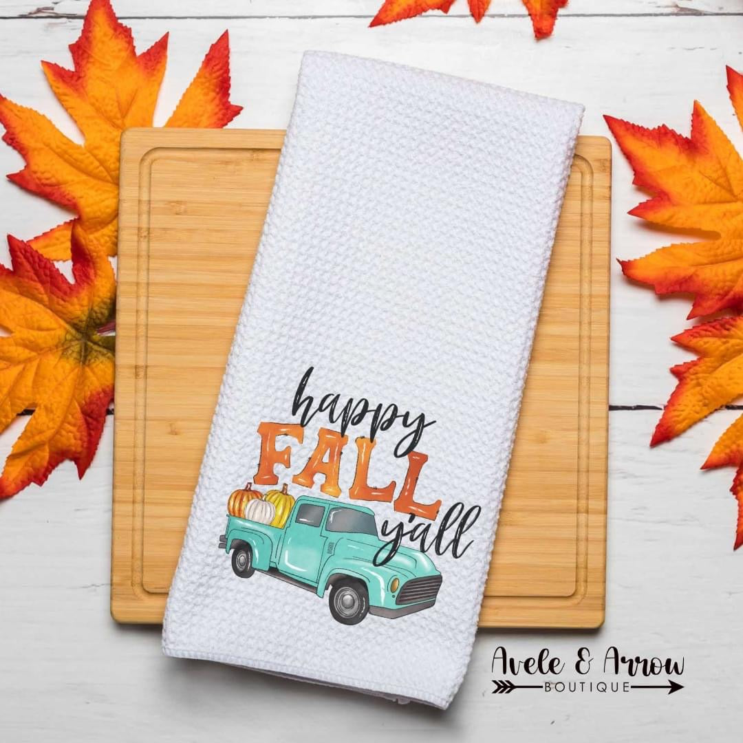 Happy Fall Y’all Kitchen Towel